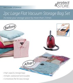 Large flat vaccum storeagebag set